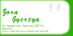 zora gyertya business card